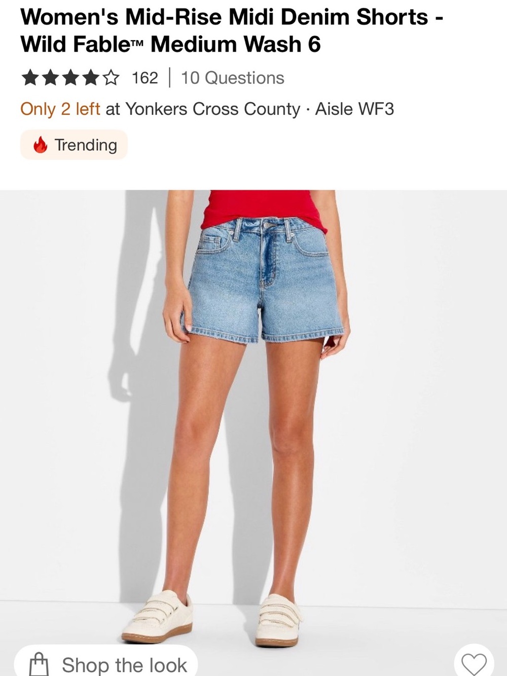 NWT Wild Fable™ Denim Shorts (four-inch inseam)